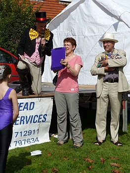 Dave Hook, Lesley Croucher and Revd Jon Hale